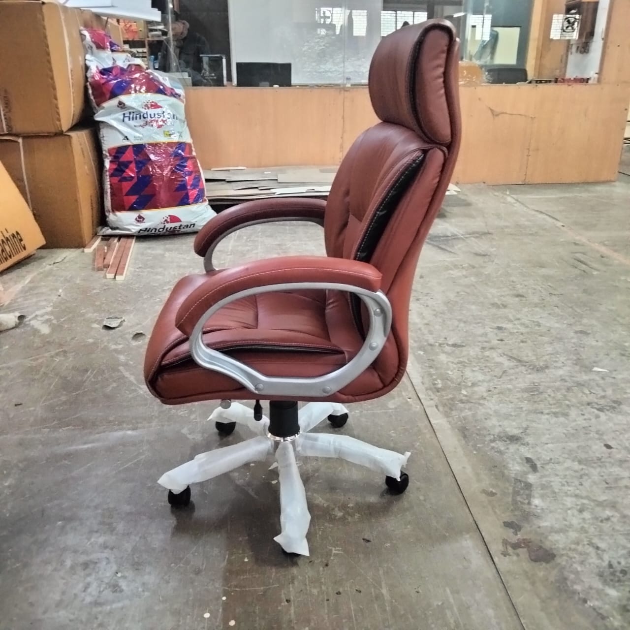 High Back Director Office Chair with Chrome Base