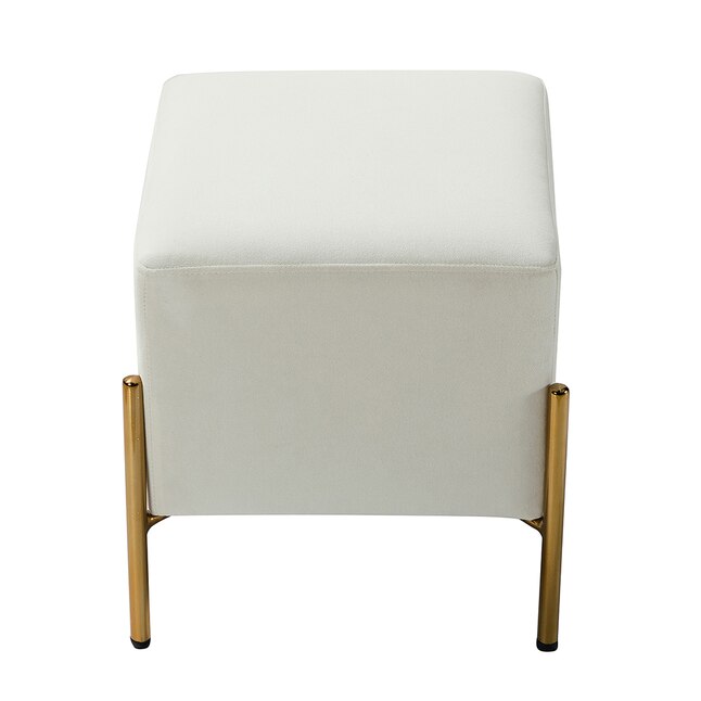 Pouffe Chair Fabric Upholstery & Metal Base