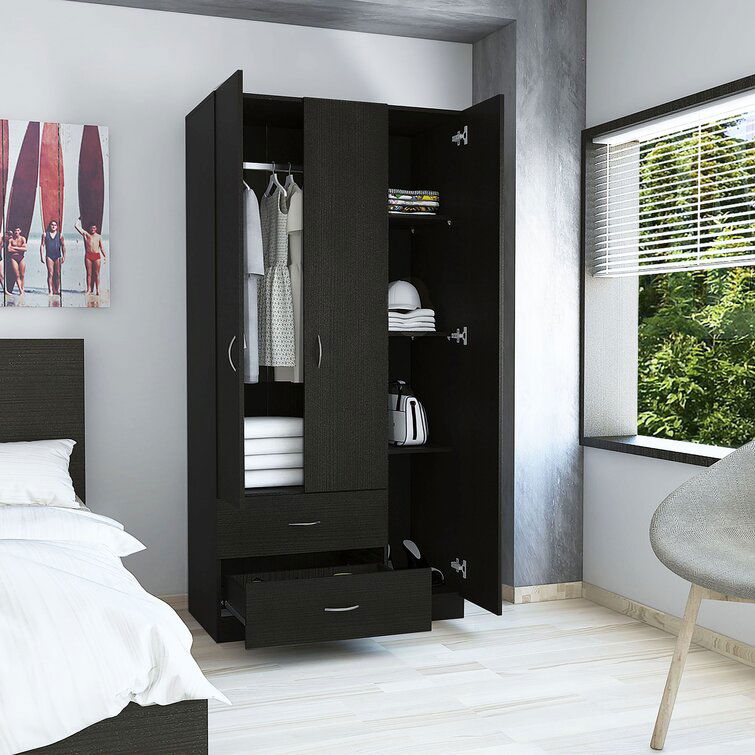 3 Door Wooden Wardrobe -