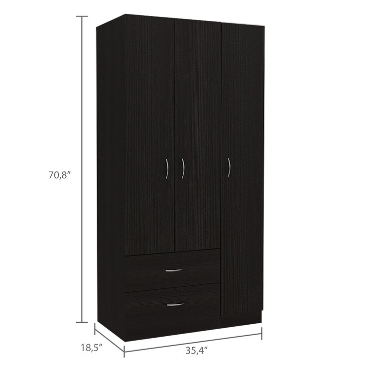 3 Door Wooden Wardrobe -