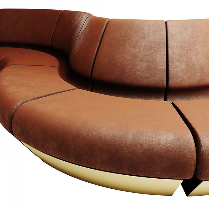 3 Seater Leatherette Sofa -