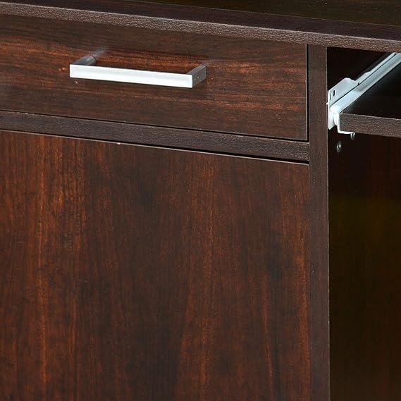 Office computer Table Made a Pre-laminated particle Board Brown Color