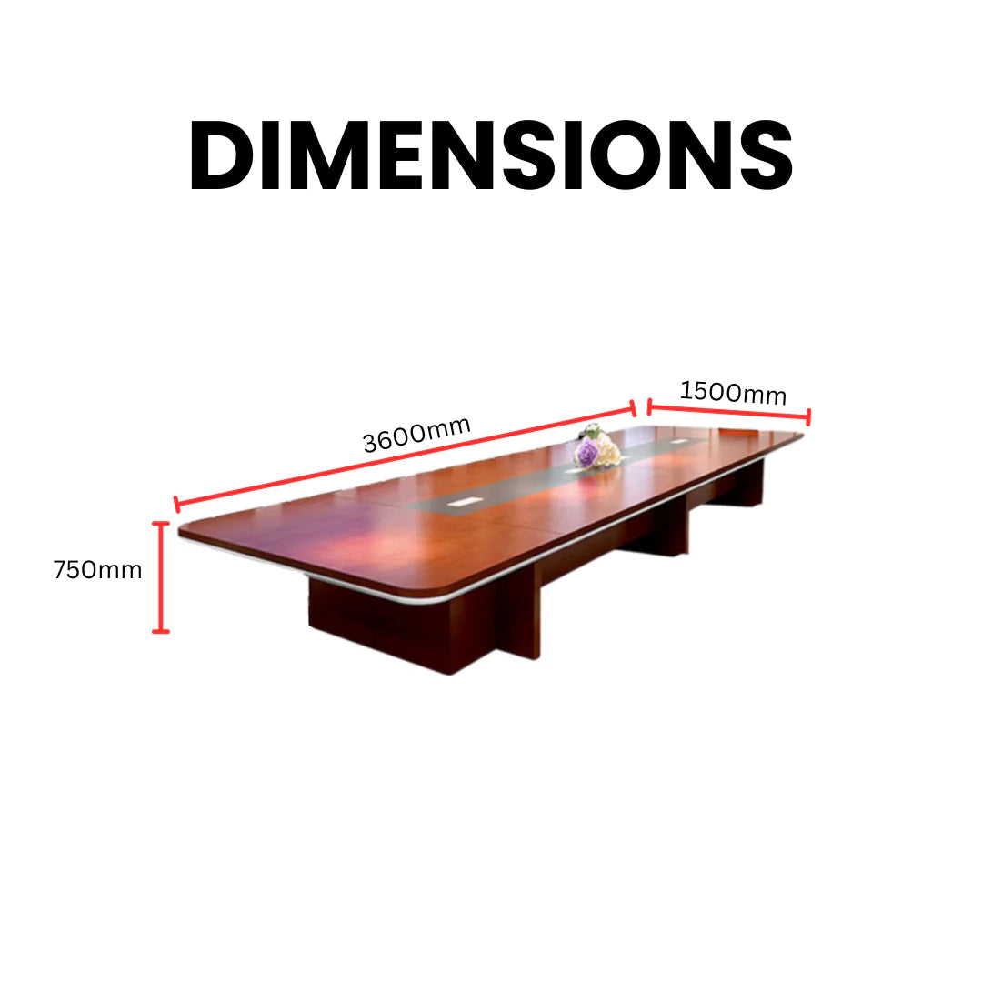 Conference Meeting Table for Office Furniture Modern Design Stylish & Functional and Wire Manager & Side Storage