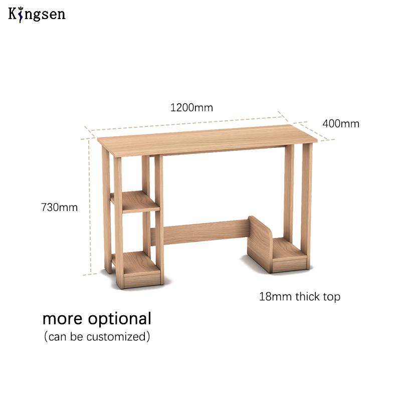 Office computer Table Made a  Pre-laminated particle Board CPU Space and Book Rack Brown