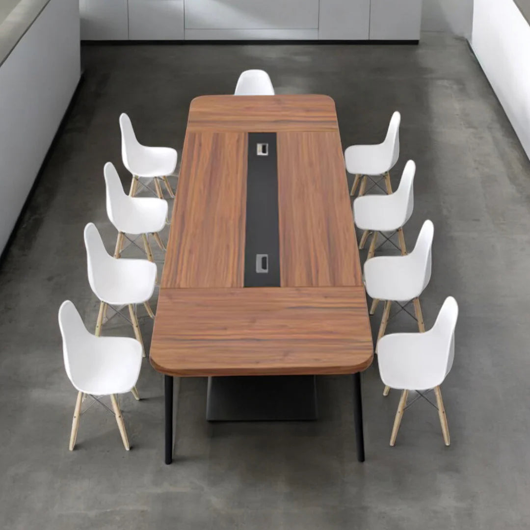 Conference Table for Office Furniture Made in Particle Board with wire Manager High Quality Material