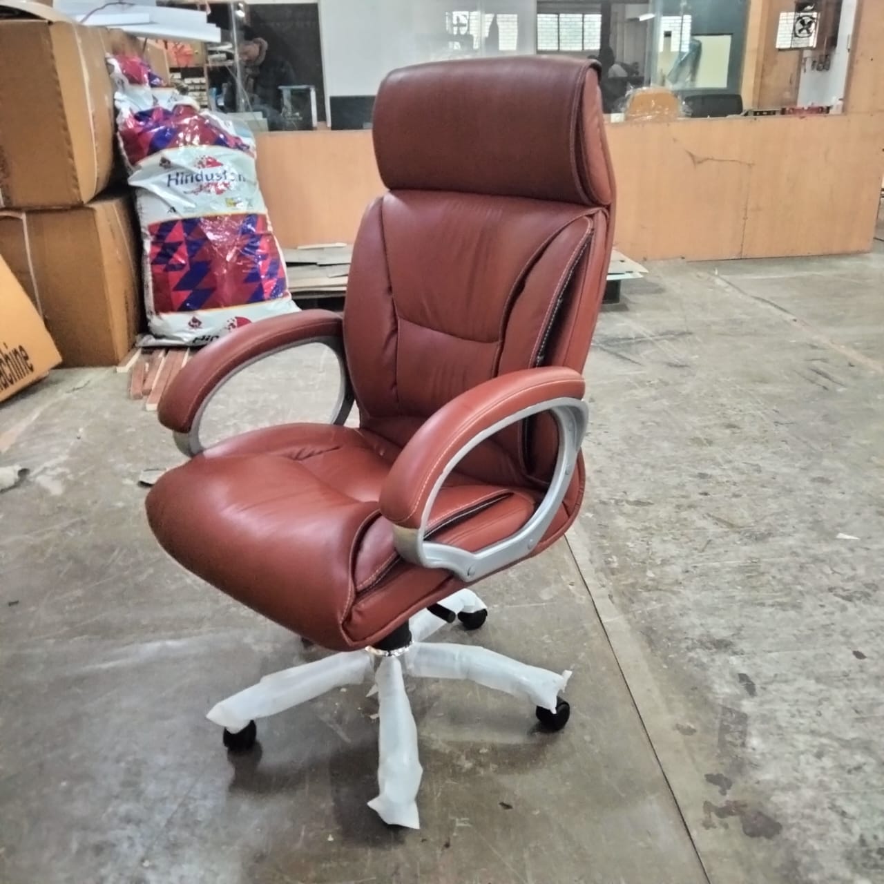 High Back Director Office Chair with Chrome Base