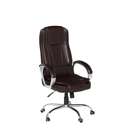 Home & Office  High Back Leatherette Chair | Director Chair | Office Chair | Ergonomic Executive Boss Chair with Spacious Cushioned Seat | Heavy Duty Metal Base