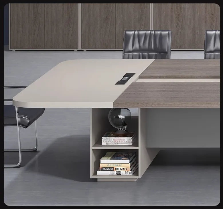 Meeting Table for Office Furniture Desk Premium & Luxury Modern Design Made in Particle Board/ MDF/Plywood with 2 Wire Manager Conference Tables