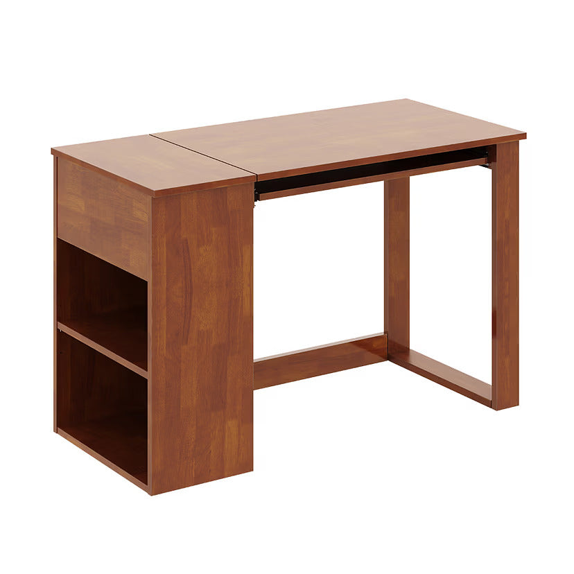 Office and Computer Table and Keyboard Tray Side Storage Made In High Quality Engineered Wood Finish Brown