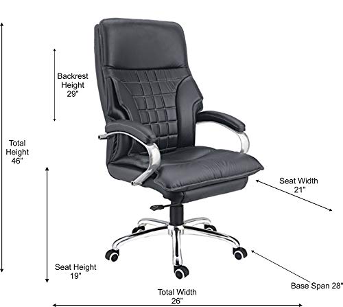 High Back Executive Office Chair with Chrome Base