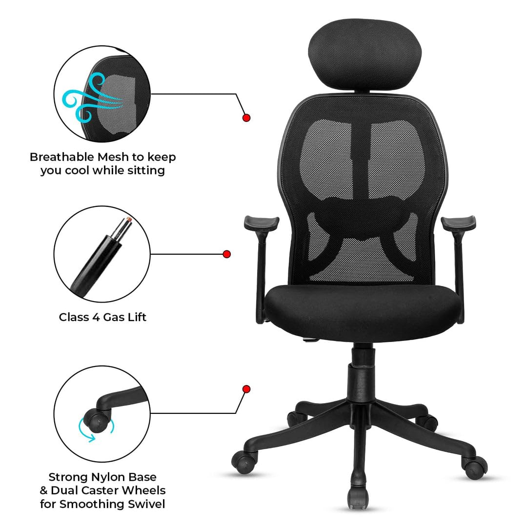 High & Medium Back Executive Ergonomic Chair with Nylon Base