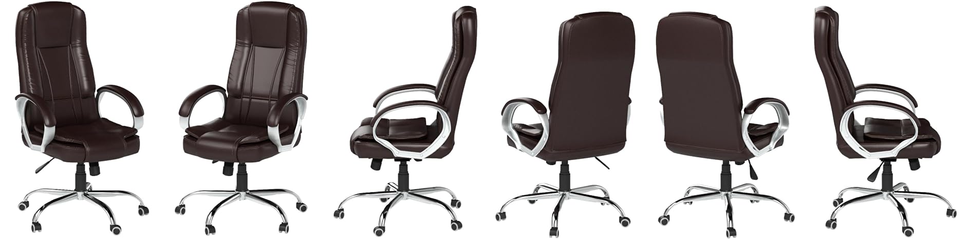 Home & Office  High Back Leatherette Chair | Director Chair | Office Chair | Ergonomic Executive Boss Chair with Spacious Cushioned Seat | Heavy Duty Metal Base