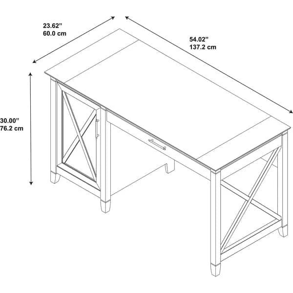 Office desk and Computer Table made a Solid Wood in Grey Color