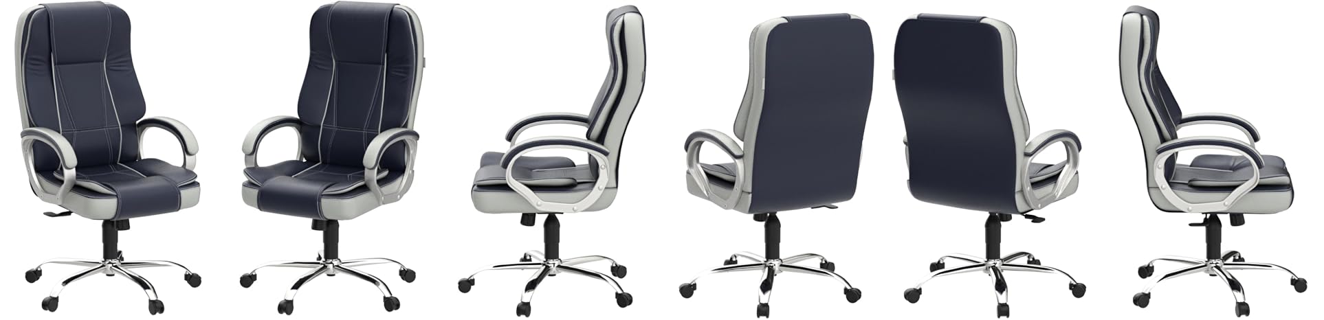 Home & Office  High Back Leatherette Chair | Director Chair | Office Chair | Ergonomic Executive Boss Chair with Spacious Cushioned Seat | Heavy Duty Metal Base