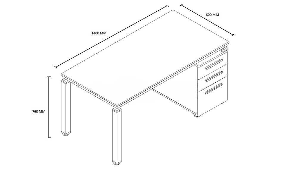 Home and Office Computer table Made in environment grade MDF and natural wood finish Dark Oak with metal legs