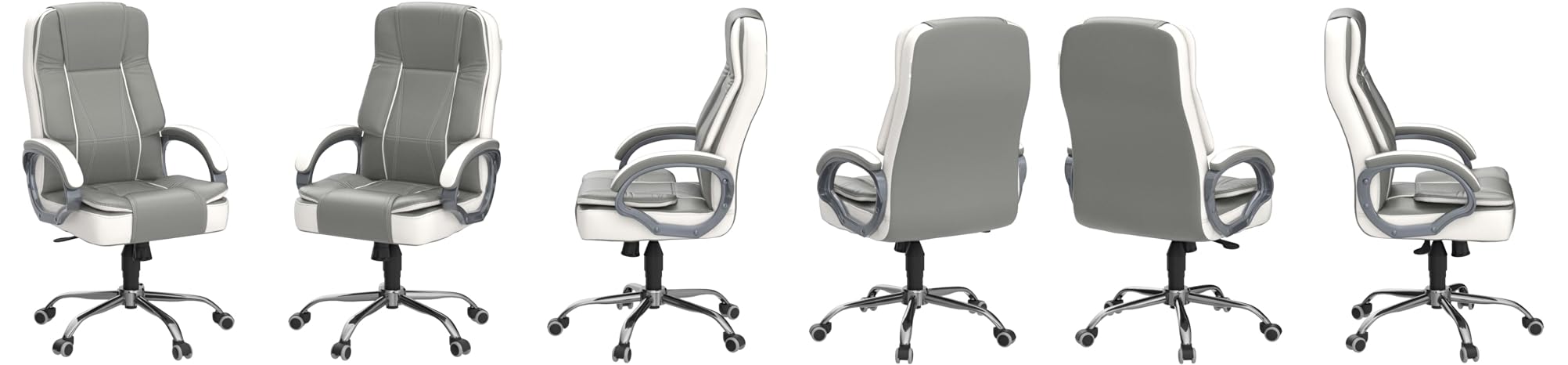 Home & Office  High Back Leatherette Chair | Director Chair | Office Chair | Ergonomic Executive Boss Chair with Spacious Cushioned Seat | Heavy Duty Metal Base