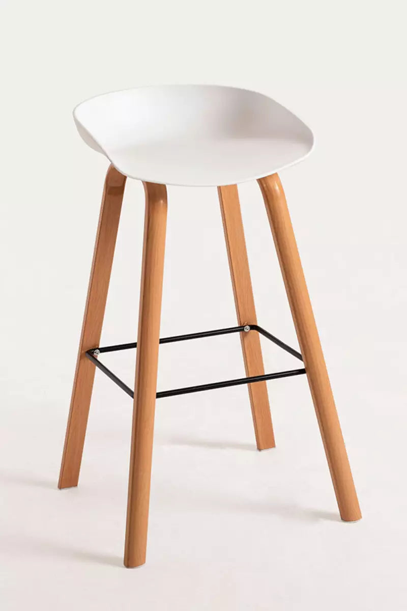 Bar Metal Stool Made in Metal Base Frame Legs and Seat in Plastic for Shop & Home