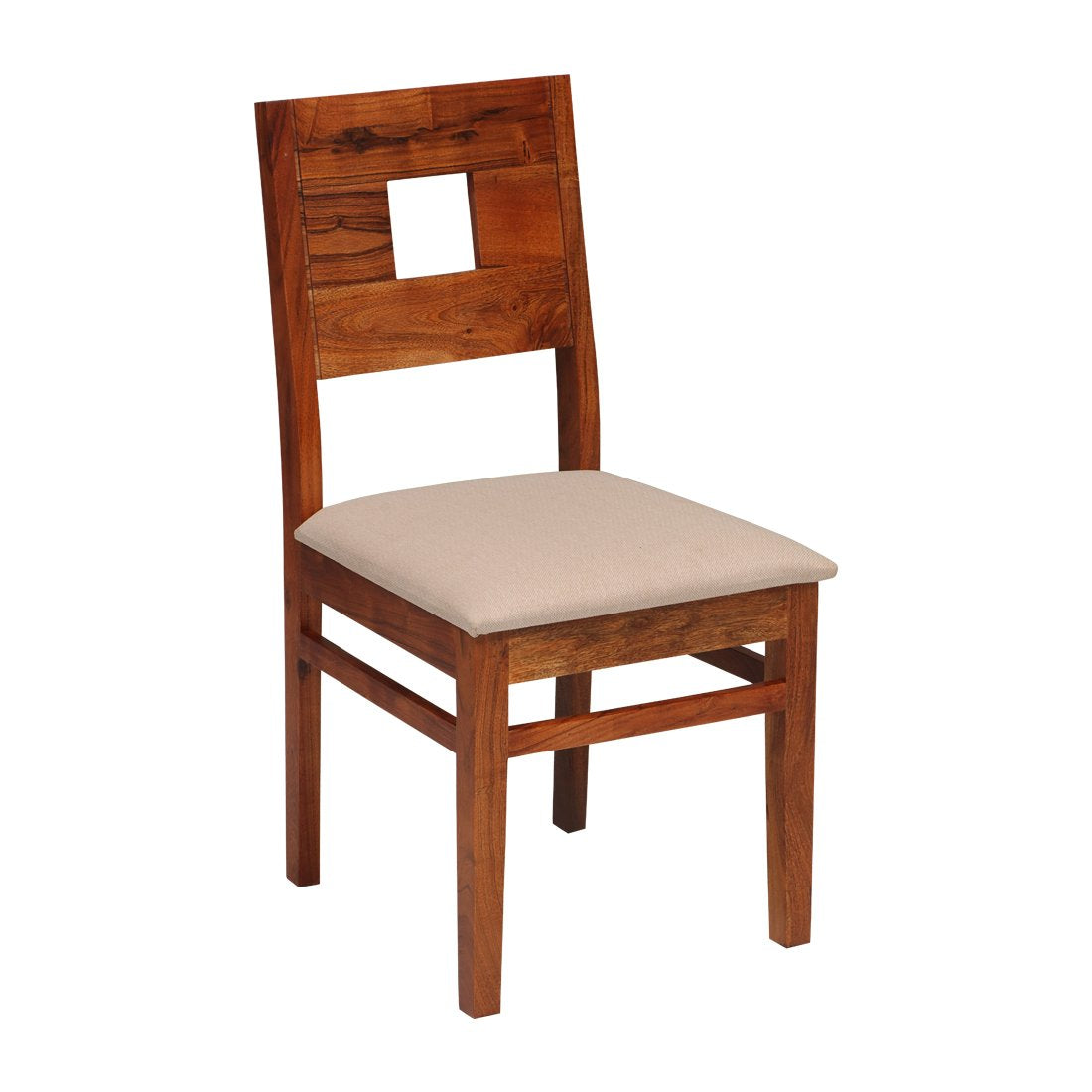 Dining Chair Only for Dining Table Wooden Frame and Base with Fabric Seat