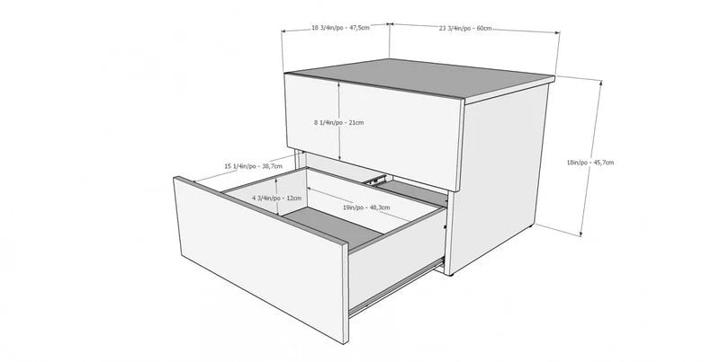 Bedside Table with Drawer -