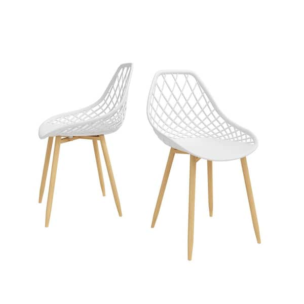 Curve White-Natural Dining Chair -