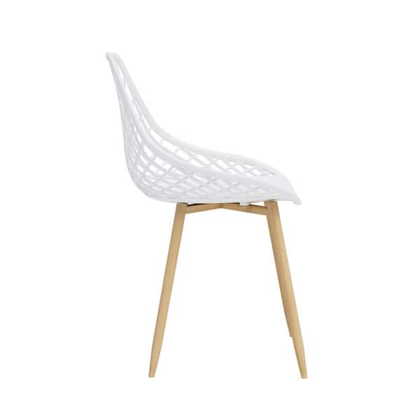 Curve White-Natural Dining Chair -