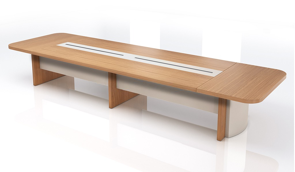 Conference and Meeting Room Large Size Office Table, Design in 2 Colors, Made in MDF with Laminate (16 x 4.6 ft.)