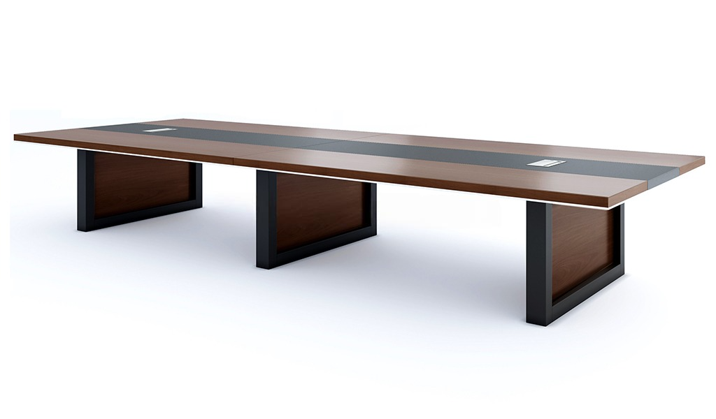 Conference and Meeting Room Large Size Office Table, Design in 2 Colors, Made in MDF with Veneer Polish (16 x 6 ft.)