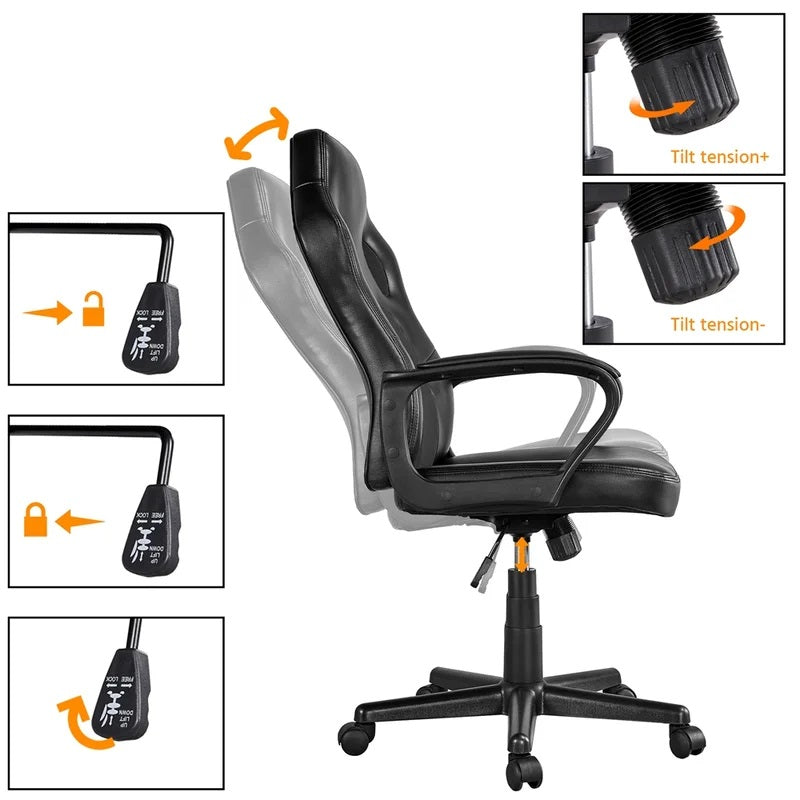 Gaming Chair with Leather -