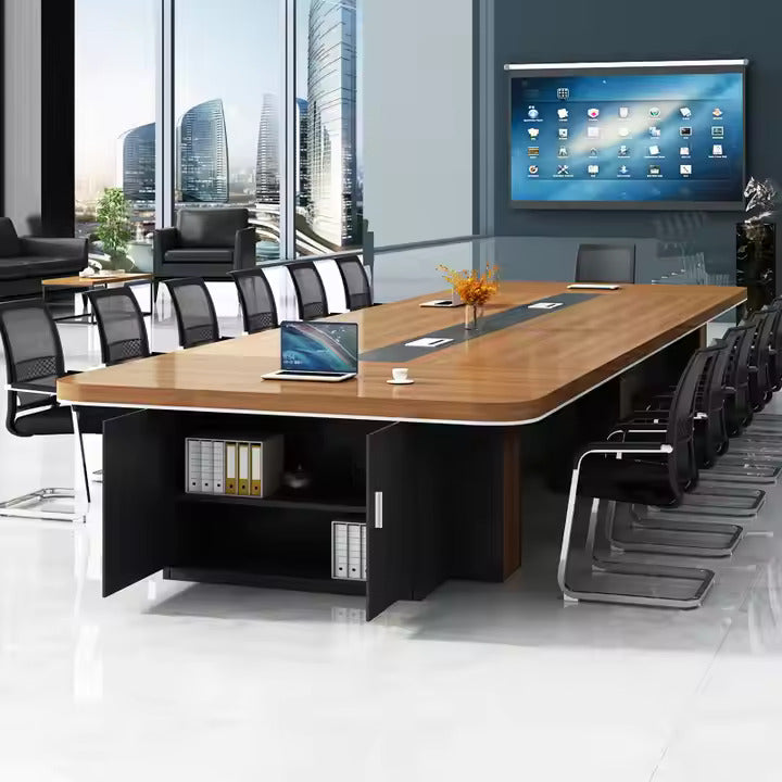 Conference Meeting for Office Table ,Office Furniture Desk Set Conference Room Desk Table, Modern Tables (Brown)