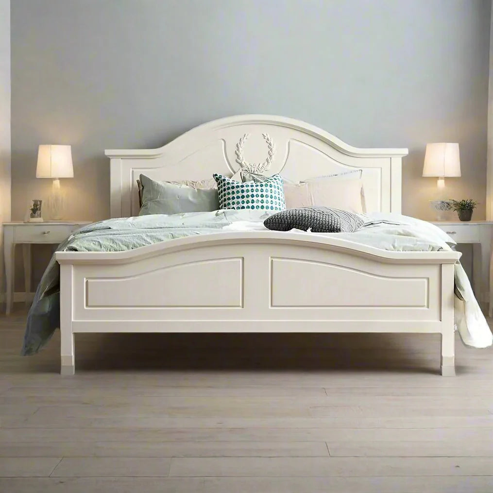 King Size Bed with Head Board without Storage Made In Solid Sheesham Wood