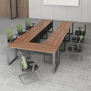 Office Conference Table Top Made in Plyboard with Laminate and Base in MS Metal Legs with Powder Coating