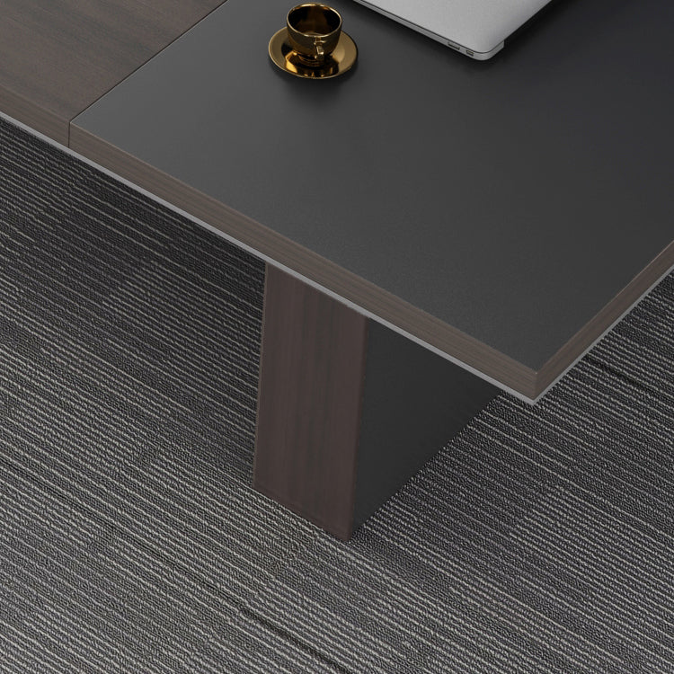 Conference & Meeting Room Table Furniture Finished in Dark Brown and Gray Made in MDF with Veneer Laminate (11x5 Ft.)