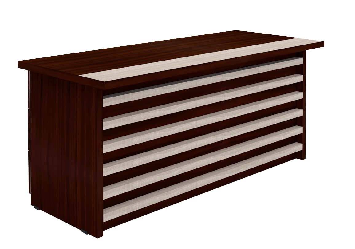 Director Table Pre-Laminated Board Two Color Combination with 5 Drawer & Openable Shutter with Locks