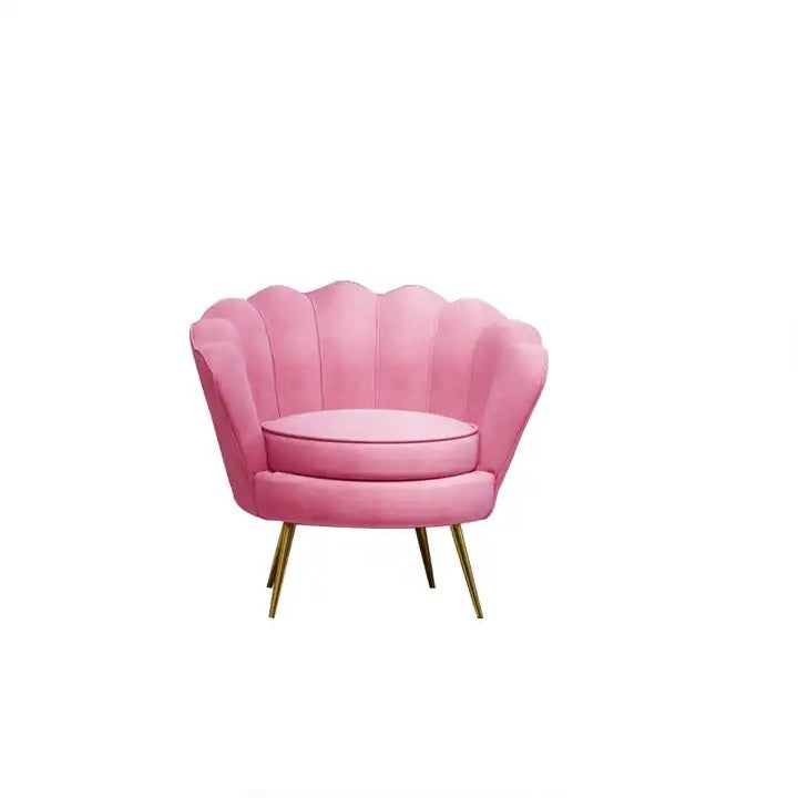 Tulip Velvet Chair, Single Seater Queen Lounge Chair