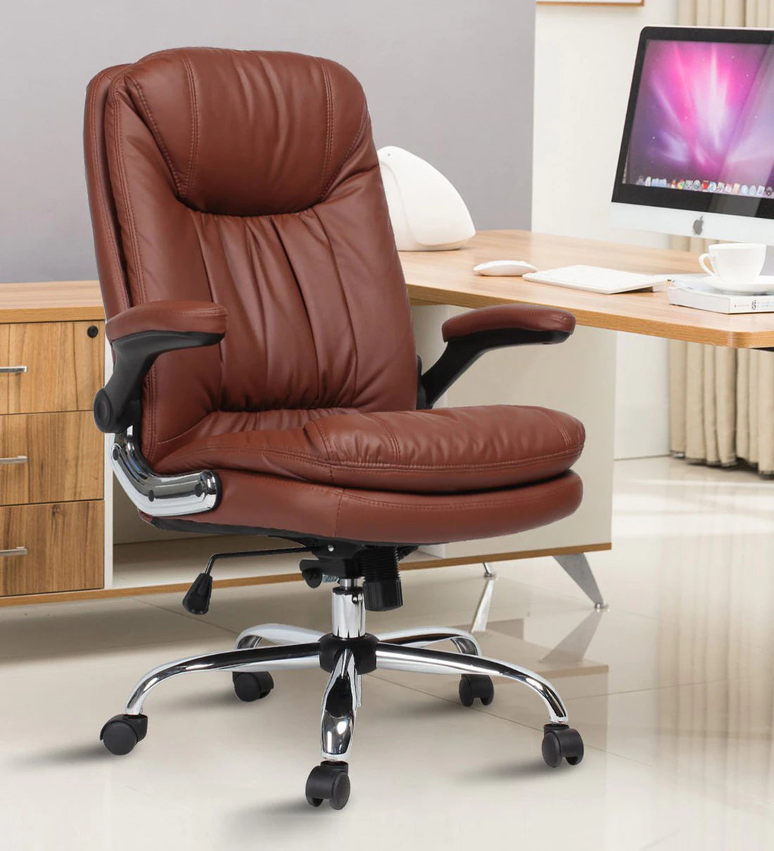 High Back Director Office Chair with Chrome Base