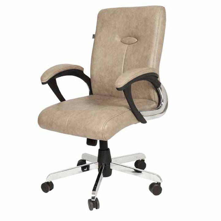 High and Mid Back Leatherette Office Chair with Chrome Base