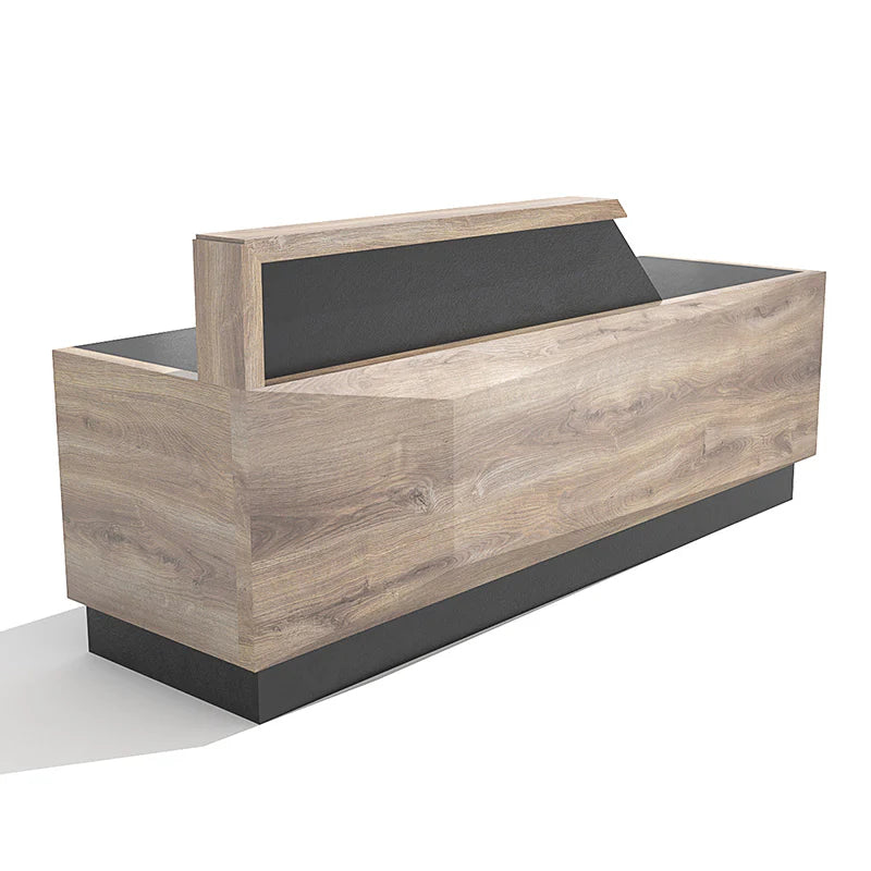 Reception Table for Office and Hotel front Desk Made in MDF with Hueck Melamine with 3 Drawers