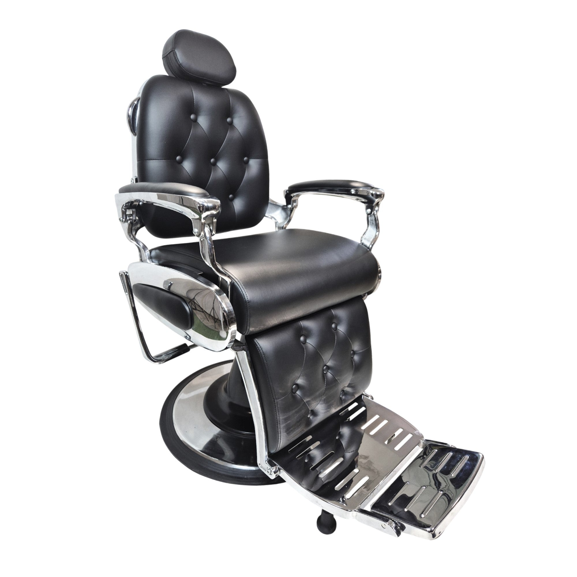 Parlor Chair for Luxury Design Royal Victor Multipurpose stylish Chair, Barber Chair Luxurious Lumbar Support in Comfortable Feel and Legs Rest - Black Color