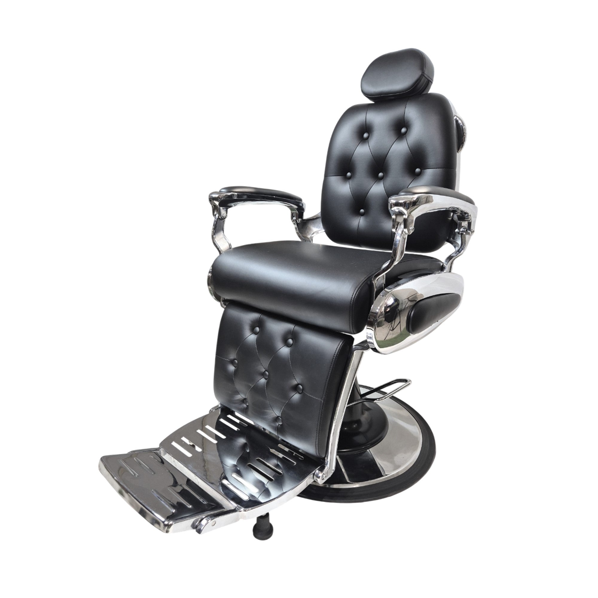 Parlor Chair for Luxury Design Royal Victor Multipurpose stylish Chair, Barber Chair Luxurious Lumbar Support in Comfortable Feel and Legs Rest - Black Color