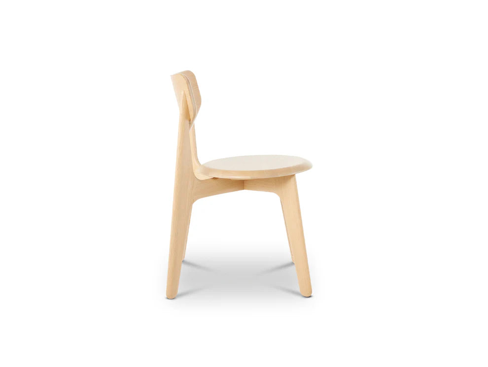 Solid Wood Dining Chair with PU Polish