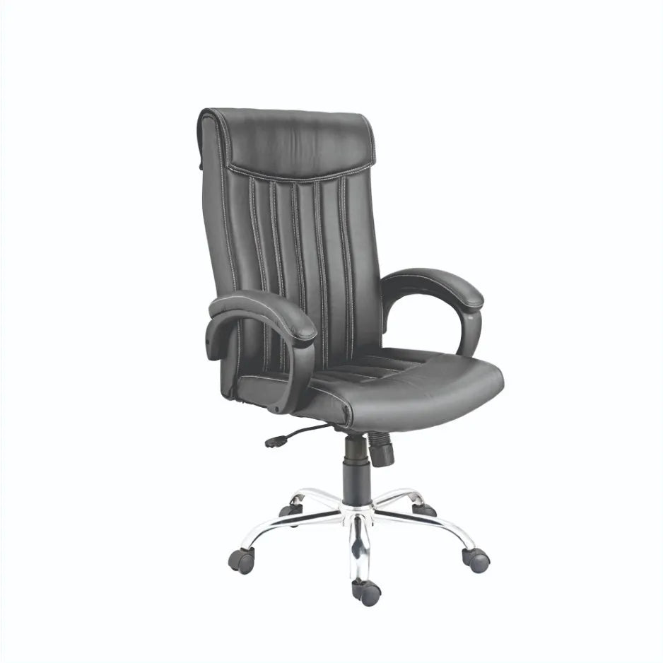 High Back Office Chair with Chrome Base