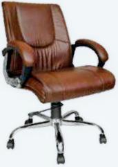 Mid Back Office Chair with Chrome Base