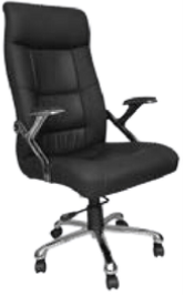 High Back Office Chair Leatherette Base