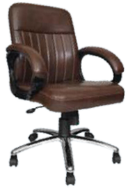 Mid Back Office Chair with Chrome Base