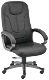 High Back Office Chair Leatherette Base