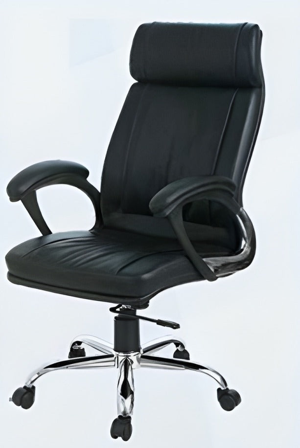 High Back Office Chair Leatherette Base