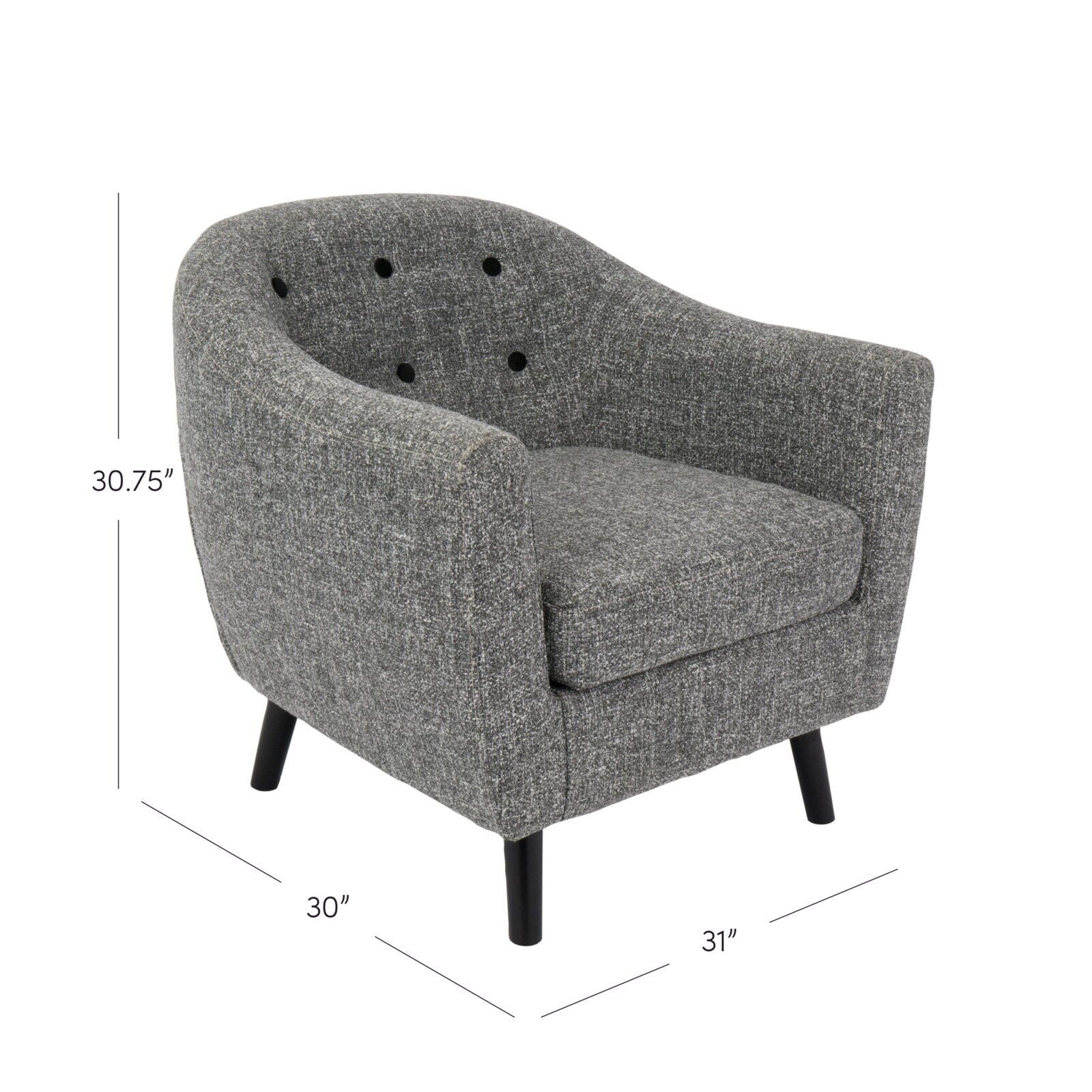 Single Seat Linen Fabric Armchair -