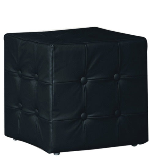 Solid Wooden Frame Leatherette Ottoman -