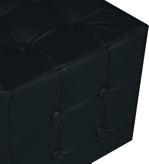 Solid Wooden Frame Leatherette Ottoman -