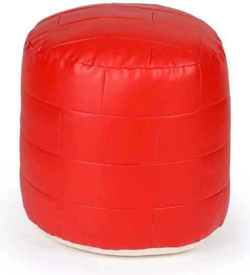 Solid Wooden Frame Leatherette Ottoman -